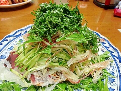 野菜たっぷりのかつおタタキ